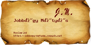 Jobbágy Mátyás névjegykártya