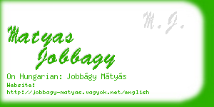 matyas jobbagy business card